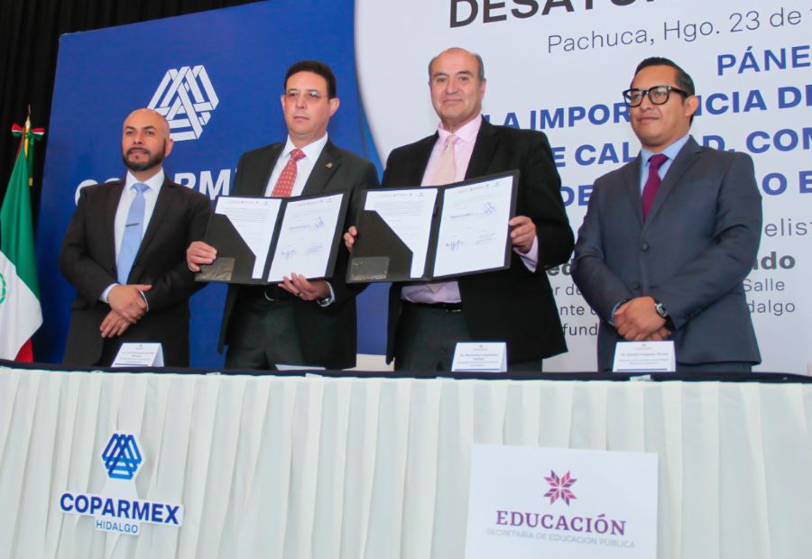 Signan Convenio SEPH y COPARMEX Para Beneficiar a Jóvenes de Educación Superior