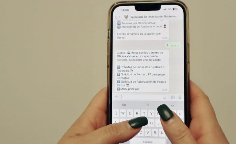 Contribuyentes Con el eSITbot Pueden Pagar 337 Trámites Estatales Desde WhatsApp: FINANZAS
