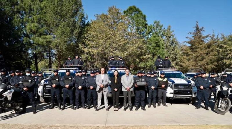 Entrega la SSPEH  5 Patrullas, 3 Motocicletas, 75 Chalecos Balísticos y 1 Drone al Municipio de Tizayuca