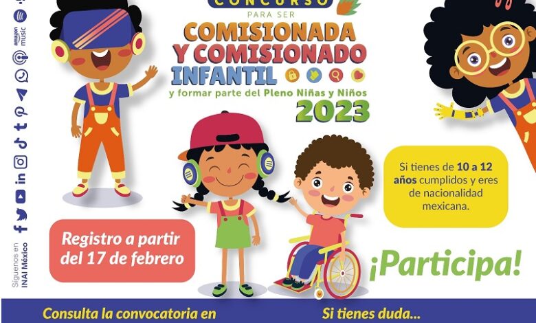 Infancias Hidalguenses Pueden Participar en el “Concurso Para Ser Comisionada Y Comisionado Infantil y Formar Parte del Pleno Niñas Y Niños 2023”