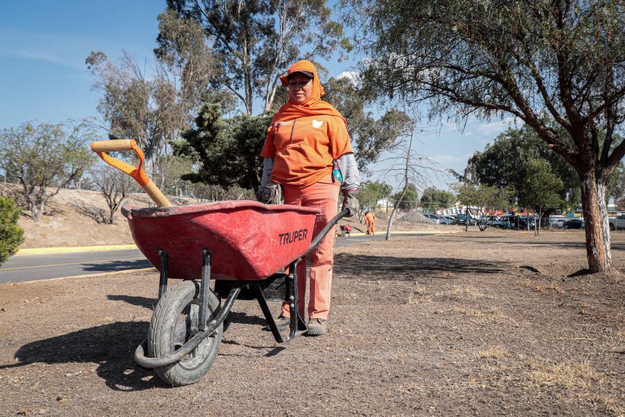 Cuadrilla de mujeres de SOPOT mantiene limpia y da mantenimiento en la Zona Metropolitana