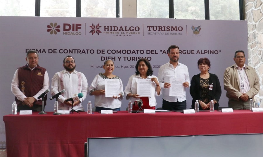 Abrirán Despúes de 14 Años  el Albergue Alpino en Mineral del Chico. Firman Contrato de Comodato DIF Hidalgo  y Sectur