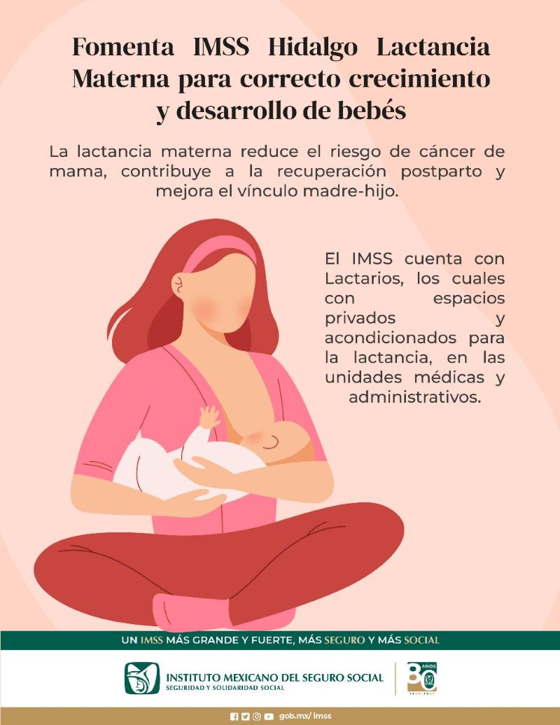 Fomenta IMSS Hidalgo Lactancia Materna Para Correcto Crecimiento y Desarrollo De Bebés