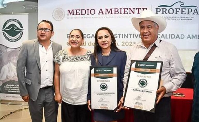 Profepa Entregó a Hidalgo dos Distintivos de Calidad Ambiental México 2023