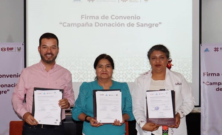 Convenio DIFH-SSAH Para Garantizar, Sangre, Plaquetas y Plasma 500 Niñas, Niños Y Adolescentes Atendidos  en el #HospitalDelNiñoDIF