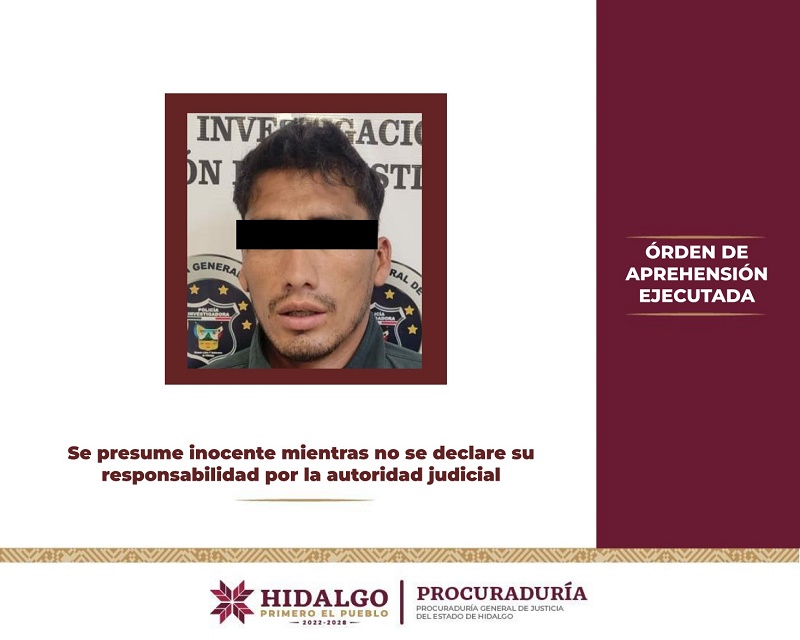 CERO IMPUNIDAD Detenido por homicidio en Tizayuca Ejecuta PGJEH orden de aprehensión por homicidio de chofer de transporte público