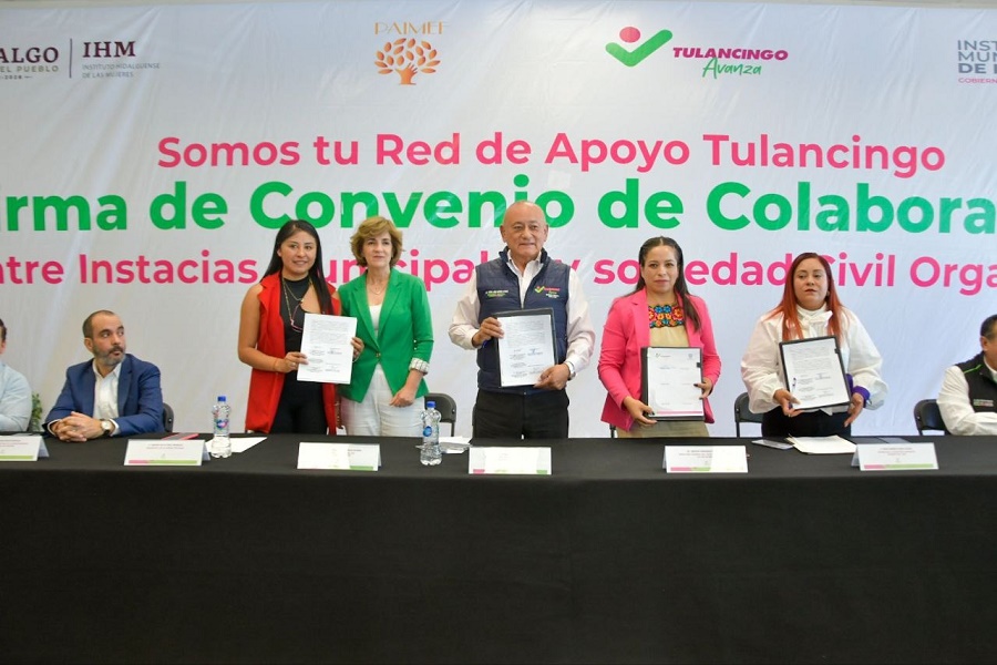 Convenio de Colaboración DIF Hidalgo, IHM, DIF Municipal y “Mujeres del Tule”