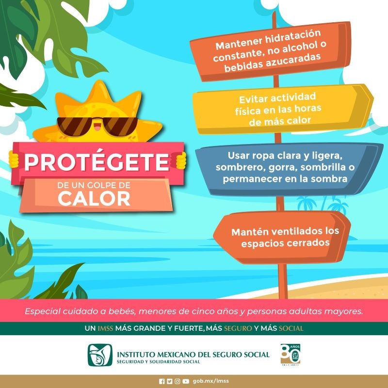 Invita IMSS Hidalgo a Mantenerse Hidratado en Temporada de Calor, es Fundamental Para Prevenir Enfermedades