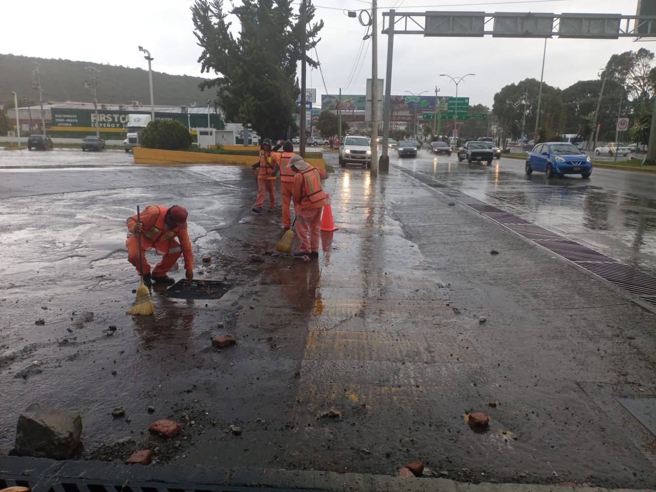 Aguacero en la Zona Metropolitana de Pachuca, Caasim Instaló Motobombas en Cárcamos Tuzos, Venta Prieta y San Antonio, Como Medida de Prevención