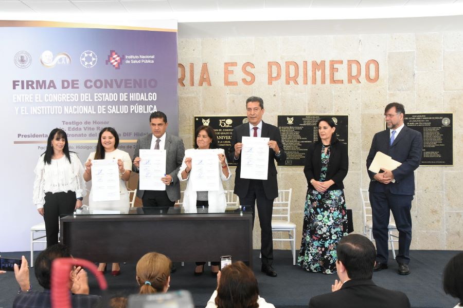 Congreso de Hidalgo Firma Convenio con Instituto Nacional de Salud Pública