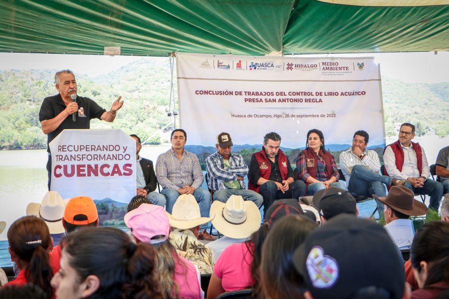 Retiran más de 13 Hectáreas de Lirio Acuático En Presa San Antonio Regla