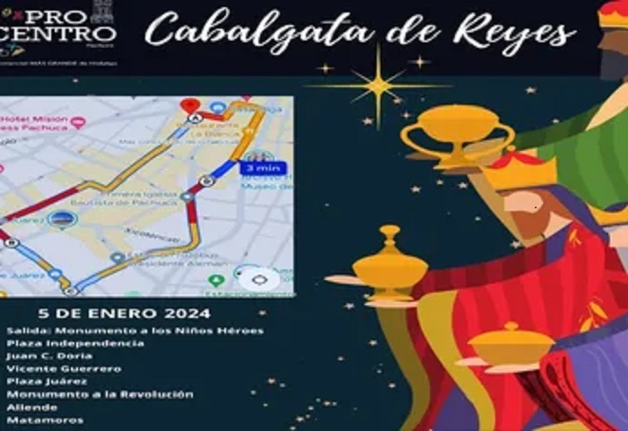 Convoca Procentro a la Tradicional Cabalgata de Reyes Magos el día 5 de Enero en Pachuca