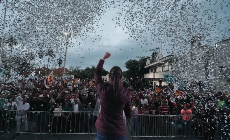 Ante el pueblo de Nuevo León Claudia Sheinbaum anunció el programa de ‘’Senderos Seguros’’, para los municipios con más violencia en el país