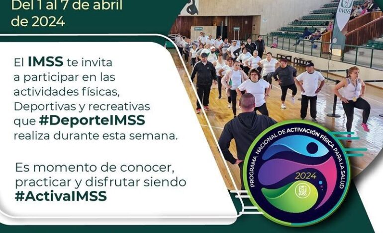 Fomenta IMSS Hidalgo actividad física en el Día Internacional del Deporte Para el Desarrollo y la Paz