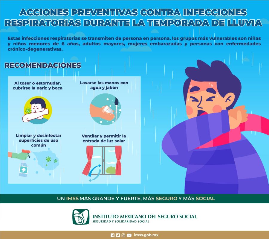 Recomienda IMSS Hidalgo Acciones Preventivas Contra Infecciones Respiratorias Durante Temporada De Lluvia