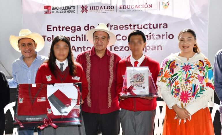 Entrega de Infraestructura Educativa en el Telebachillerato Comunitario de Alfajayucan