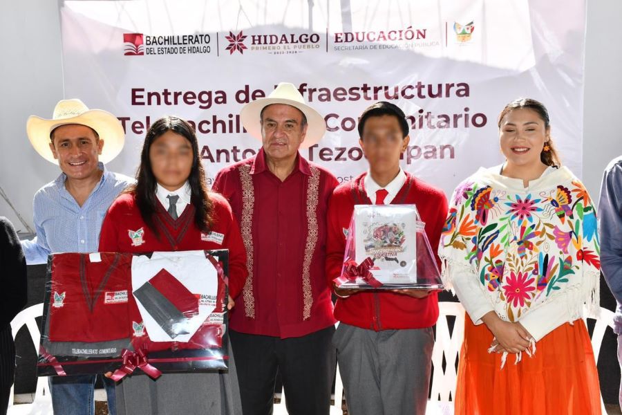 Entrega de Infraestructura Educativa en el Telebachillerato Comunitario de Alfajayucan