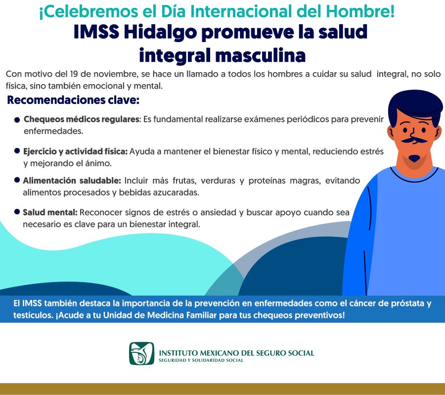 Hace IMSS Hidalgo Un Llamado a la Salud Integral y el Bienestar del Hombre