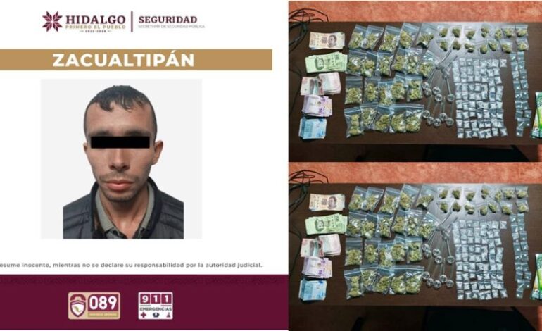 SSPH Detiene a Presunto Narcomenudista en Zacualtipán